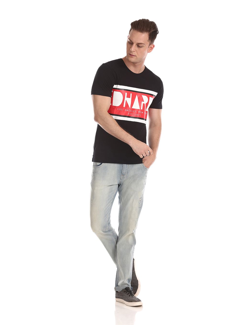 Ed Hardy Men Casual Wear Printed  T-Shirt